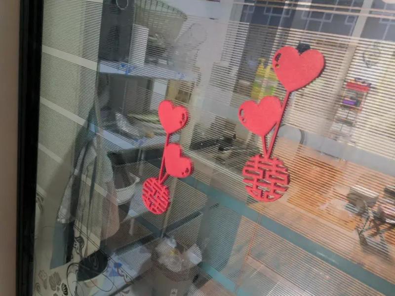 Double Happiness Refrigerator Stickers, Window Stickers, Wall Stickers for Weddings and Engagements