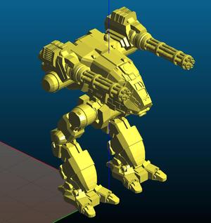 Robot with two gatling guns - Remix