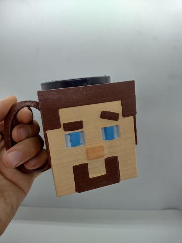steve minecraft mug