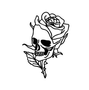Skull Rose Wall Decor