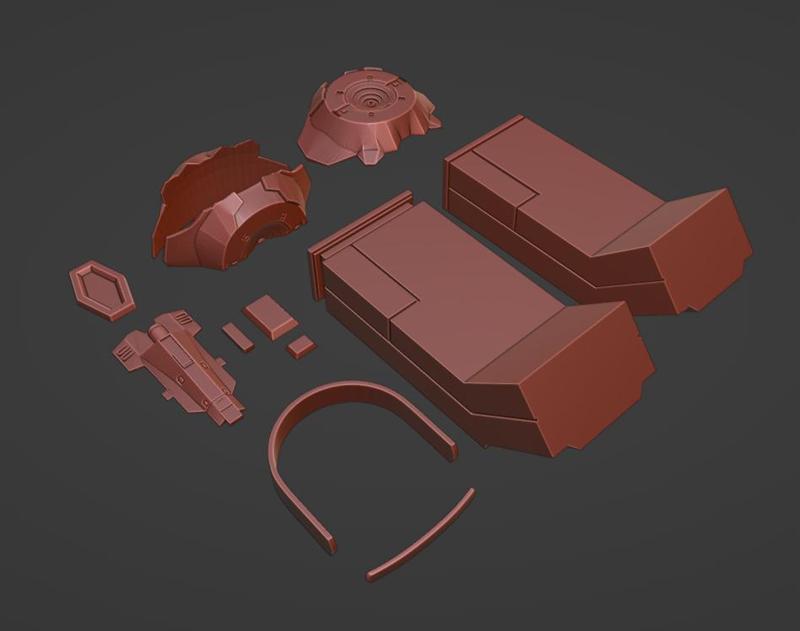 Luci prop implants and decor for costume for cosplay Cyberpunk