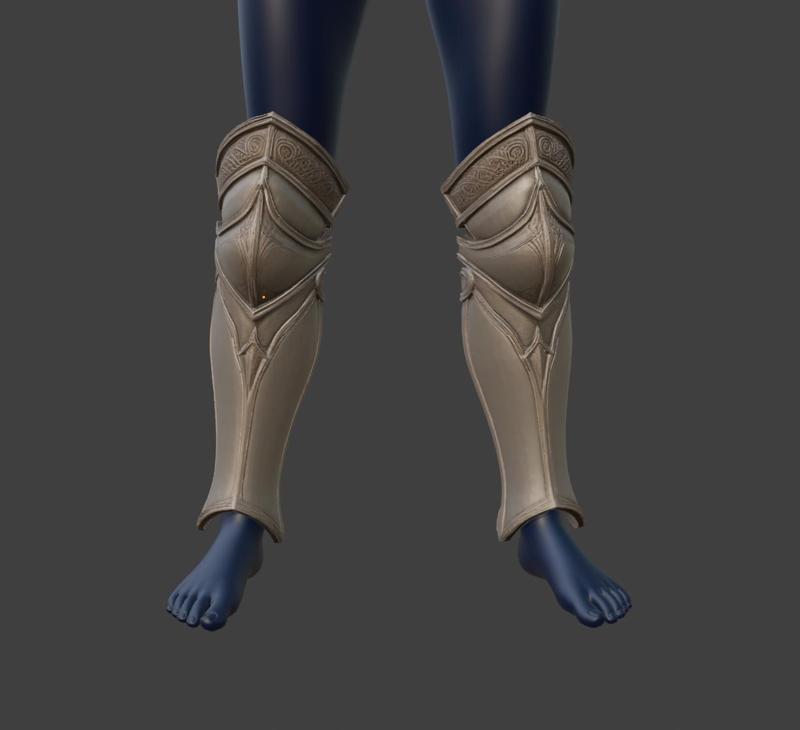 Silver Knight Greaves