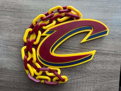 Cleveland Cavaliers Logo Oversized Necklace, Pendant Chain