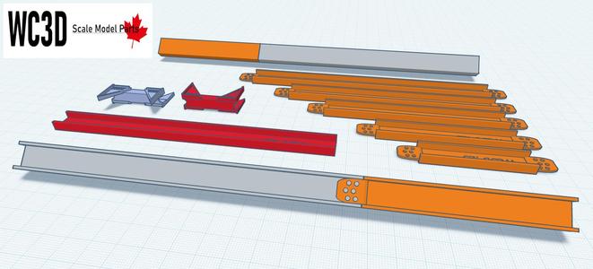 Big Rig Frame Kit 1/25 scale Custom Stretch Parts