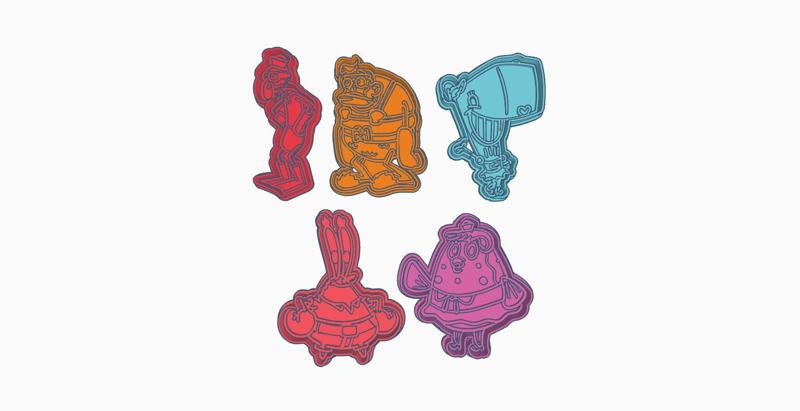 SPONGEBOB COOKIE CUTTERS KIT X5