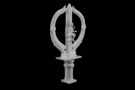 Trident with image of Mariyammai at The Guimet Museum, Paris