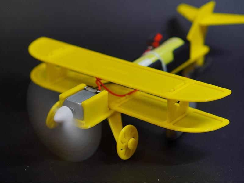 Assembled 3D Electric Toy Airplane