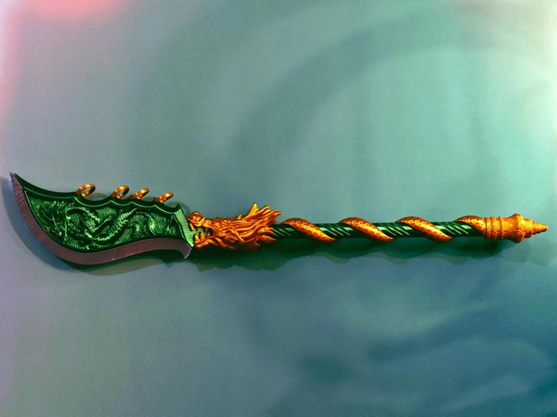 Guan Yu's Weapon, Green Dragon Crescent Blade, Miniature Version