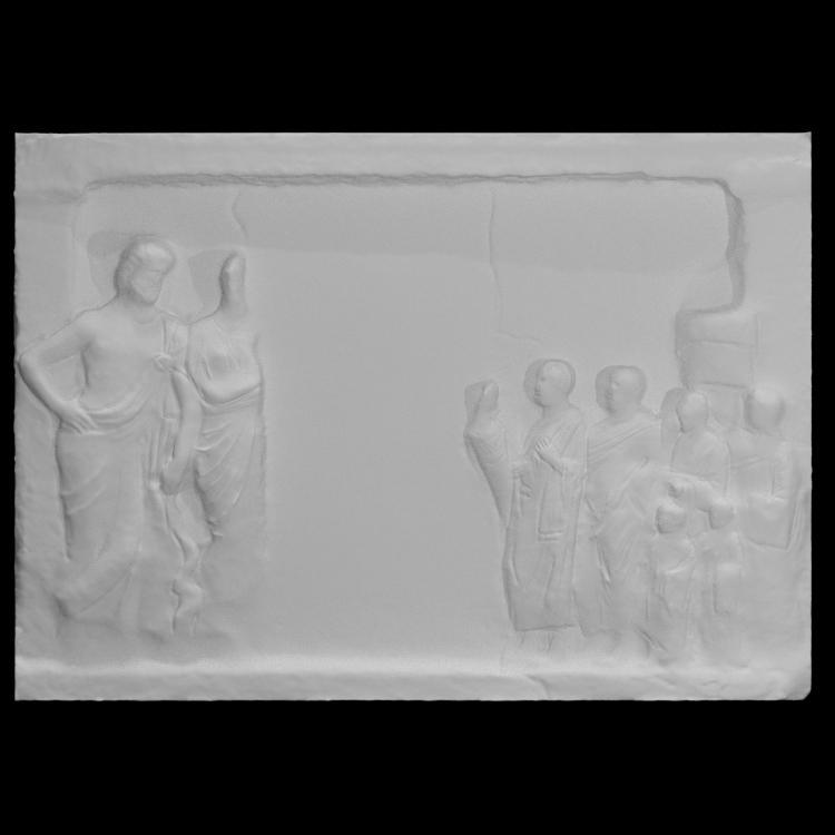 Votive relief in the shape of a temple