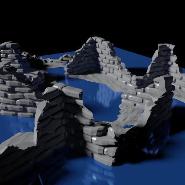 Ruined Walls for TTRPG/Wargaming 28mm