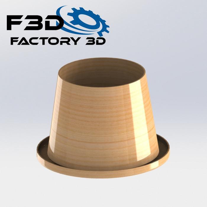 Planter D D100H70 + dish // Pot D