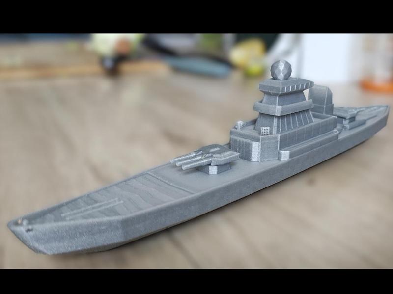 Battleship - floats on water - rotable cannons