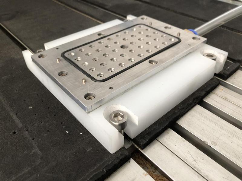 Micro vacuum table for Eagle PCB milling 130x80mm