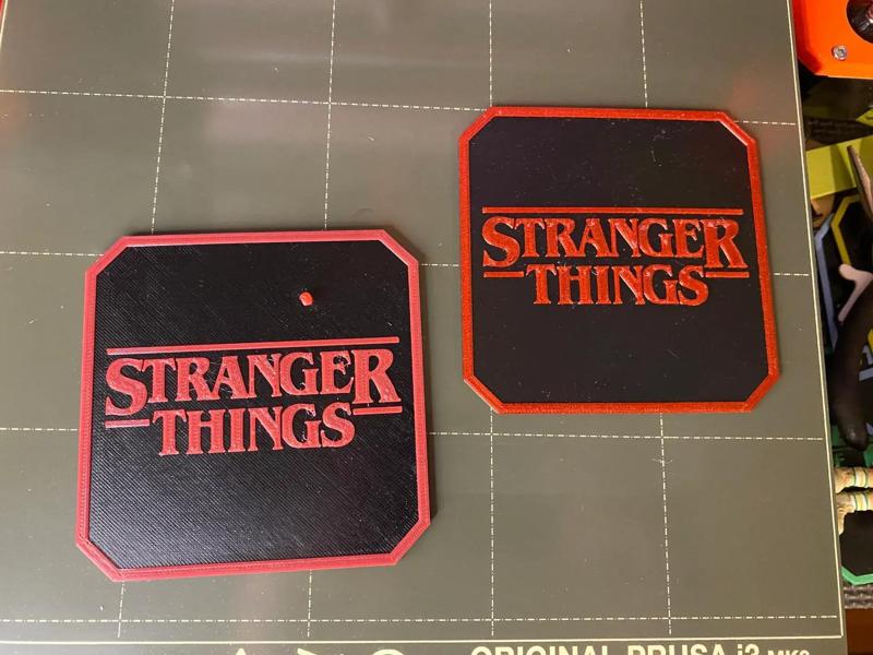 Stranger Things Coaster and Funko Stand