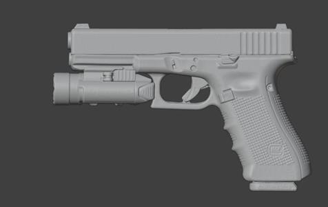 Glock G17 + Olight PL Pro Valkyrie Real Size.