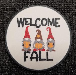 Welcome Fall Gnome Coaster