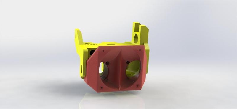 60mm Fan Adapter For Dual Extruder Lion Mounts