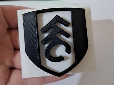 FULLHAM FC logo with raft/base +profile w keychain