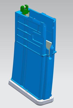 FMAG HK417 V3 for Frog Engineering HPA GBBR conversion - VFC HK417, G28, M110A1 - capacity 50 rds