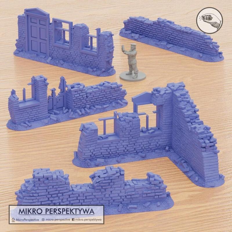 Brick walls cover set 28mm