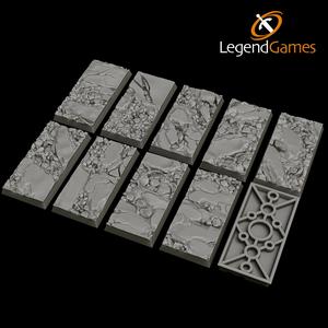 30mm x 60mm Natural Rock and Stone figure bases - LegendGames - Magnetized