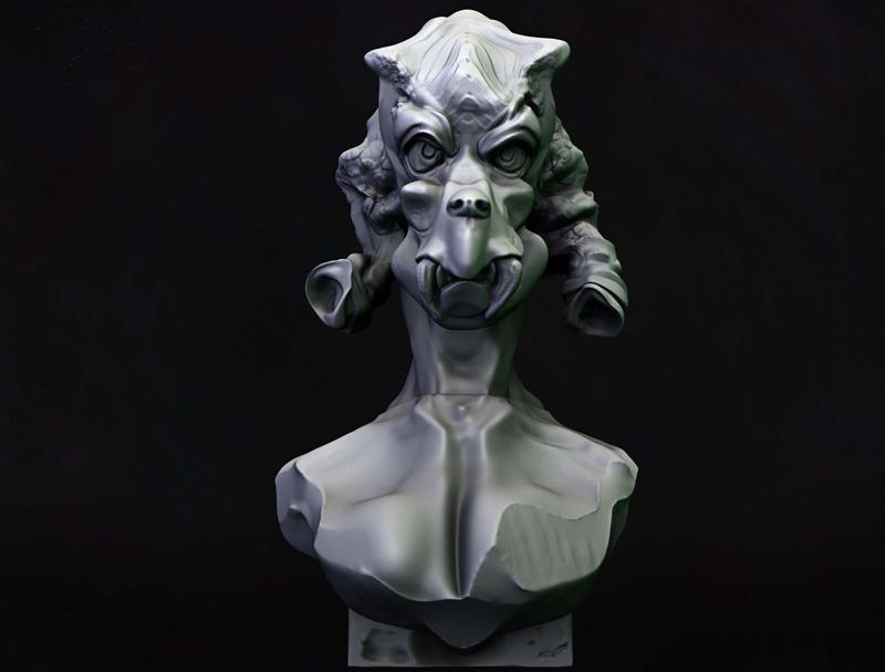 Alien Woman Bust