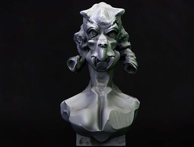 Alien Woman Bust