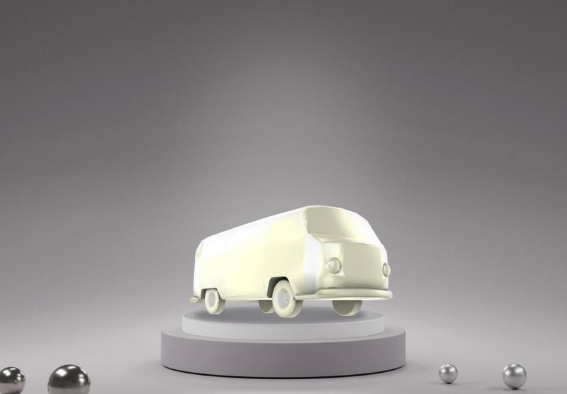simple low poly van