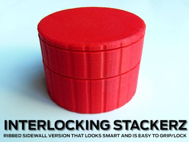 Ribbed Sidewall Interlocking Stackerz