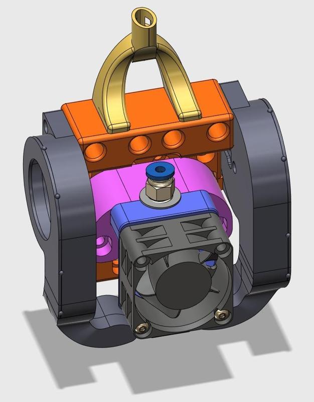 Anet A8 ShottyMount bowden carriage fast change