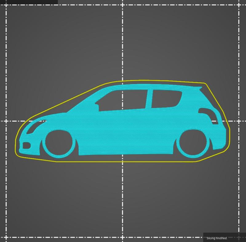 Suzuki Swift Sport 2004-2010 key silhouette
