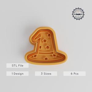 Wizard Hat Cutter & Stamp Set, Cookie & Fondant Decorating Tools, 3 Sizes, Fantasy-Themed for Baking and Crafts