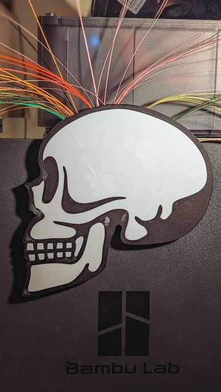 Skull Mohawk of poop lines   