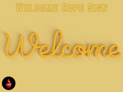 Welcome Rope Sign