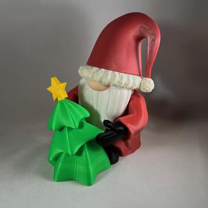 Build-a-Gnome Christmas Add-On STL Bundle – Santa Hat and Christmas Tree