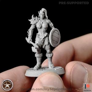 Orc Female Warrior with a shield