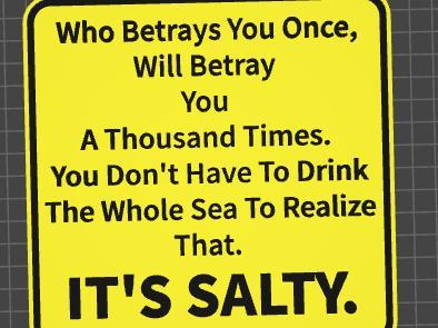 funny sign salty 