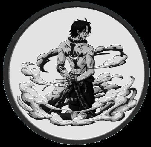 Portgas D. Ace one piece coaster v7