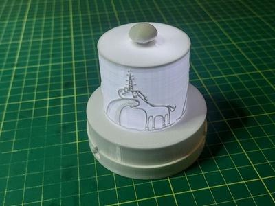 Lithophane cylindric lamp