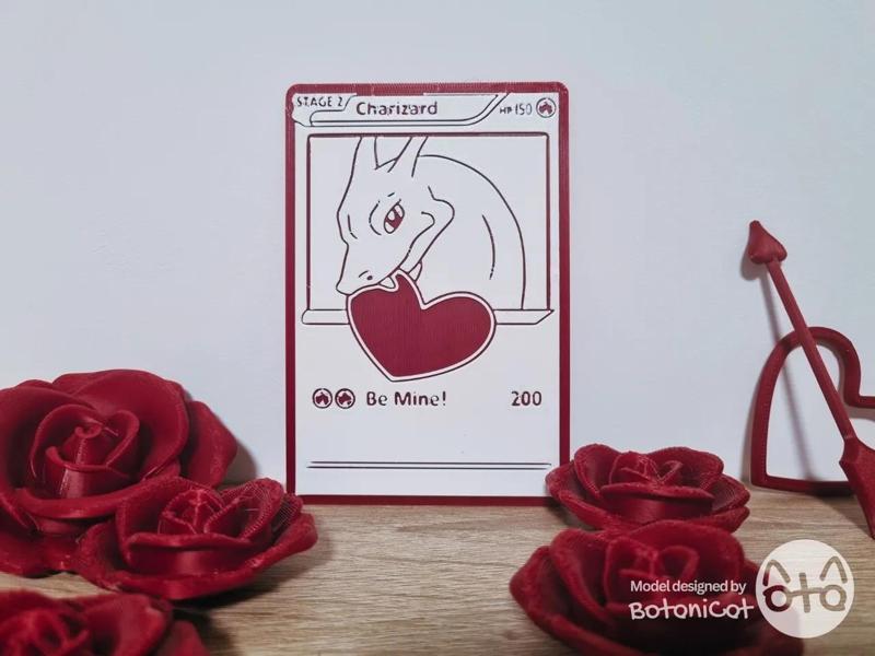 Charizard Custom Valentines Card - “Be Mine!”   