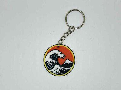 Japan Wave Keychain 