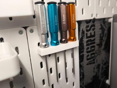 SKADIS holder for 4 hex screwdrivers (2 Sizes)