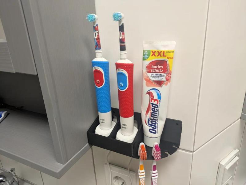 Zahnbürstenhalter / Toothbrush-Holder / 2x Oral-B-Charging-Station / 4x Non-Electric   