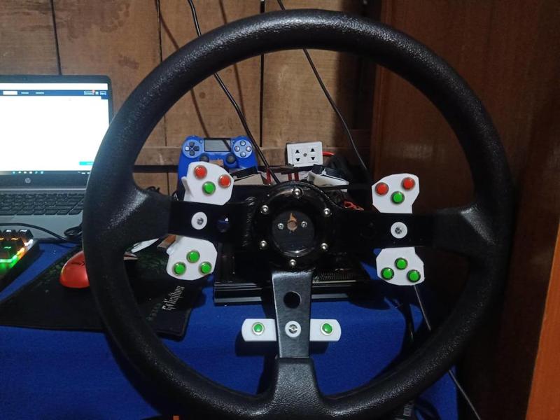 Button steering wheel - concave steering wheel