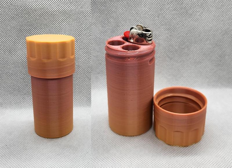 Bic + 2 smokes screw-top container