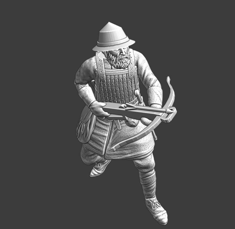 Medieval russian crosbowman