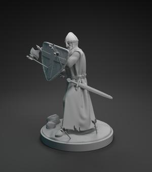 Medieval knight with axe