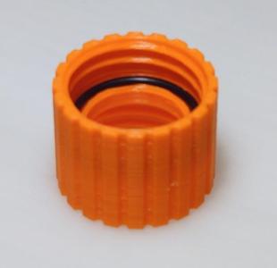 Twin bottle cap - with cutouts for o-rings.