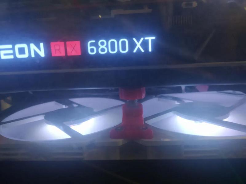 Short GPU support 120mm fan mount   