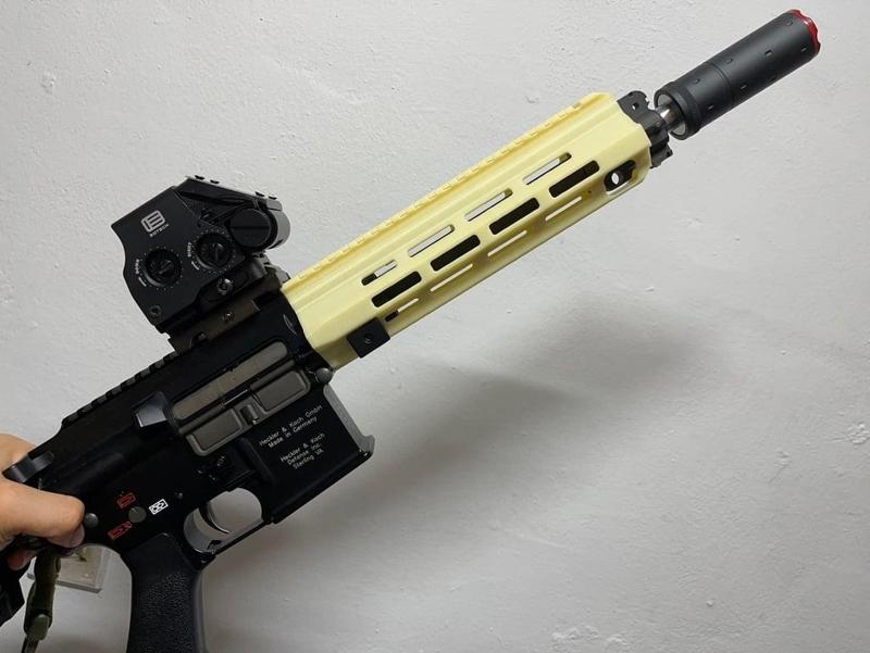HK416 M-lok rail handgard for airsoft (super lightweight & Slim)